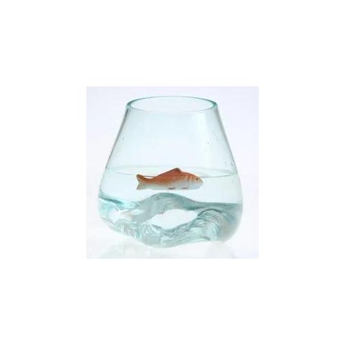 Teichdeko Fisch NIXE - Dekofigur - Porzellan - schwimmend - L: 10cm - orange