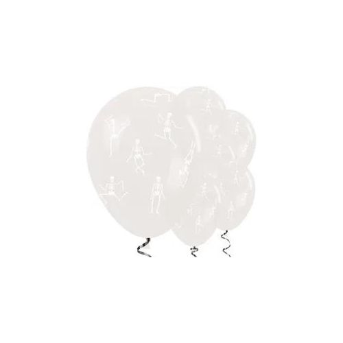 Halloween Ballons 25 Stück - weiss/transparent - Latex - 30cm