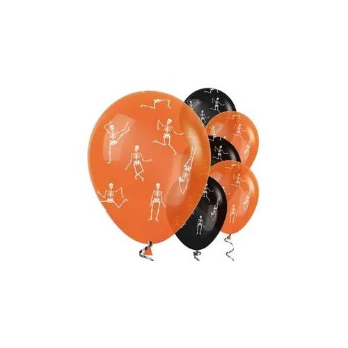 Halloween Ballons 25 Stück - schwarz/orange - Latex - 30cm