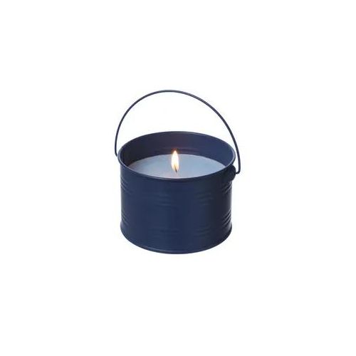 Duftkerze CITRONELLA - Outdoor Echtwachskerze im Metalleimer - H: 8cm - blau