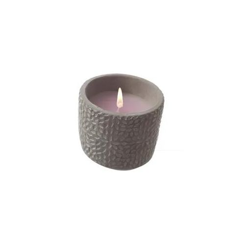 Duftkerze CITRONELLA - Outdoor Echtwachskerze im Betontopf - H: 9,5cm - rosa