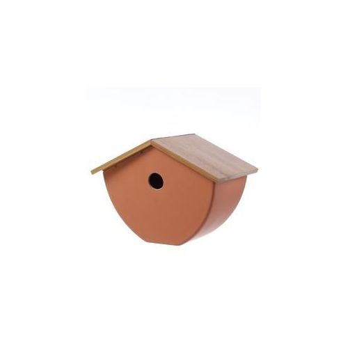 Vogelhaus - Nistkasten - Bambus - H: 20,5cm - L: 28cm - orange