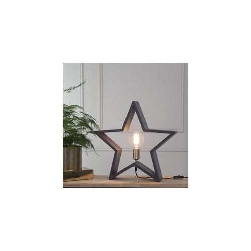 Holzstern - Adventsstern - Tischlampe - hängend oder stehend - D: 50cm - E27 Fassung - dunkelgrau