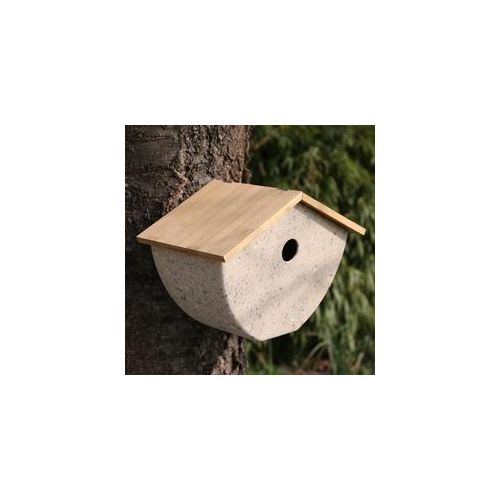 Vogelhaus - Nistkasten - Bambus - H: 20,5cm - L: 28cm - beige