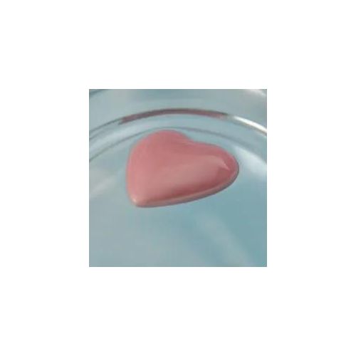 Teichdeko HERZ - Dekoobjekt - Porzellan - schwimmend - L: 8,5cm - rosa