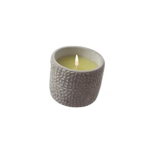 Duftkerze CITRONELLA - Outdoor Echtwachskerze im Betontopf - H: 9,5cm - gelb