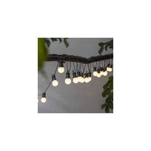 LED Lichterkette CIRCUS opal - 20 kleine Kugeln - warmweiße LED - 8,8m - inkl.Trafo - outdoor