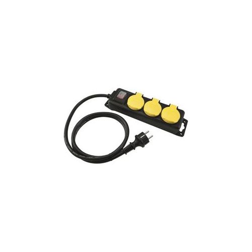 Steckdosenleiste OUTDOOR - 3-fach IP44 - 5,0m Kabel - mit Schalter