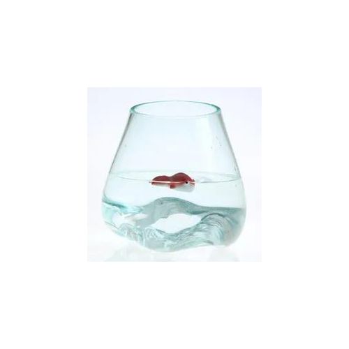 Teichdeko Fisch LADY - Dekofigur - Porzellan - schwimmend - L: 7cm - rot