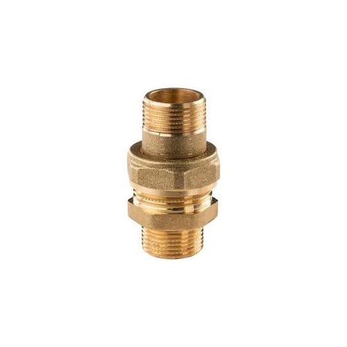 Messing Gewinde-Fitting Verschraubung gerade flachdichtend 3/4