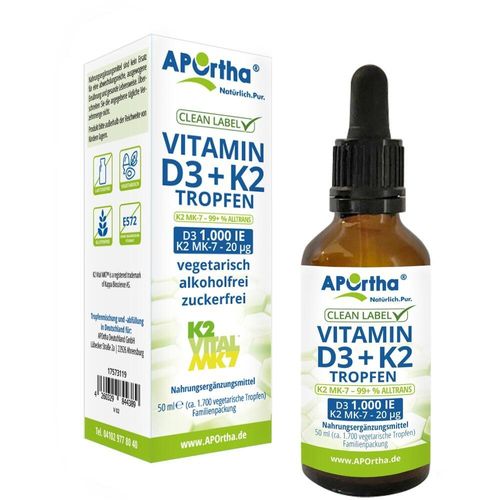 Vitamin D3 1.000 Ie + Vitamin K2Vital 20 Mcg 50 ML