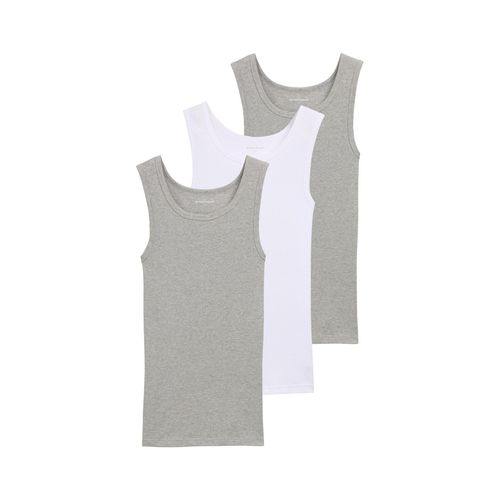 TOM TAILOR Herren Tanktops mit Rippstruktur aus Baumwolle im 4er-Pack, grau, Uni, Gr. XL/7