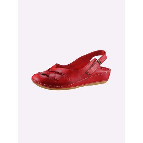 Slipper GEMINI, Damen, Gr. 37, rot, Leder, sportlich, Schuhe