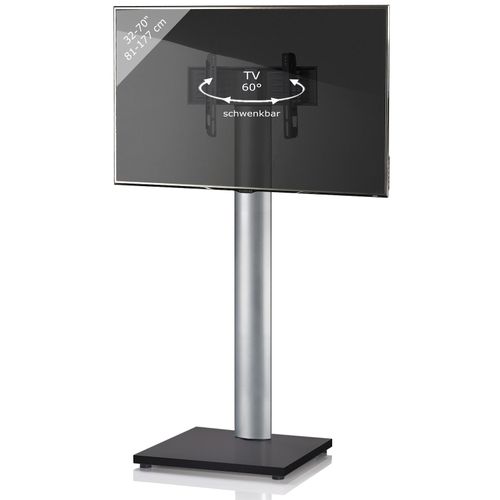 VCM TV Standfuß 32-70 Zoll VESA max. 600x400 bis 30 kg Fernseh Ständer aus Alu TV Ständer Maße ca. H. 174 x B. 68 x T. 54 cm Fernsehstand Onu