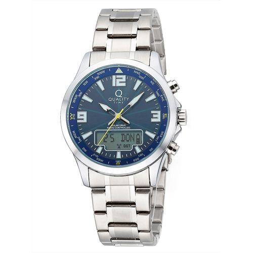 Chronograph, blau, Armbanduhren, Damen, Digitaluhr Chronograph Funkuhr