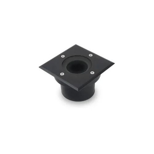 LED Bodeneinbaustrahler Schwarz FLACH eckig 230V IP67 - Leuchtmittel: Ohne - Anz...