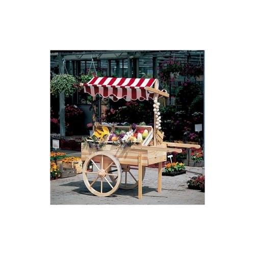 Promadino Marktwagen mit Baldachin weiß/rot