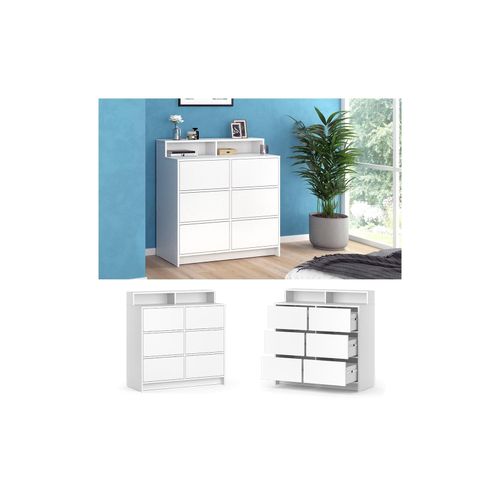 Vicco Kommode Naara Weiß 98,6 x 100,6 cm