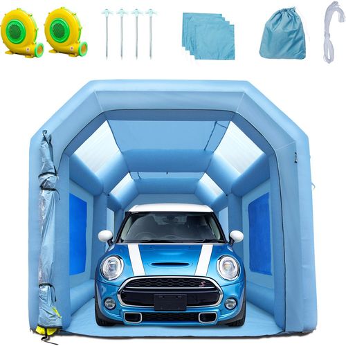 VEVOR Aufblasbare Zelt 6x3x2,5m Lackierkabine Autolackierzelt Spray Booth Tent