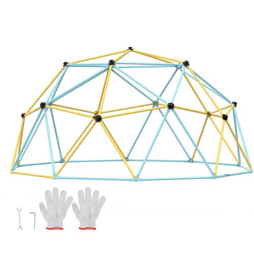 VEVOR Kletterkuppel, 3,05 m hohes geometrisches Kletterkuppel-Spielzentrum für Kinder von 3 bis 10 Jahren, Klettergerüst Tragfähigkeit 340 kg, mit Klettergriff, Spielgerät Garten Hinterhof