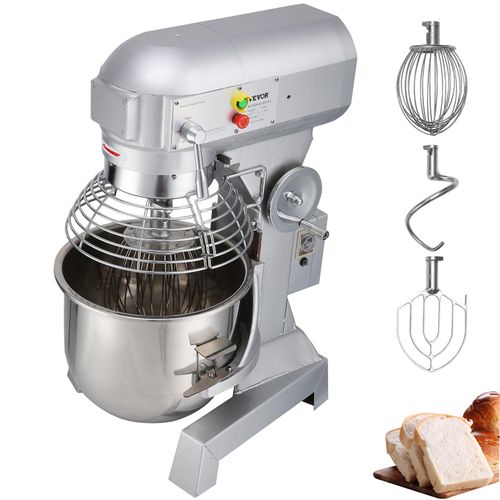 VEVOR Kommerzieller Knetmaschine 30L für Backbedürfnisse Pizzateig Brotteig usw. Kochmaschine Handelsüblicher 3-Gang-Standmixer aus Hochleistungsstahl Brandneuer