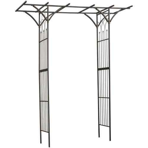 Rosenbogen UBBINK, schwarz, B:114cm H:232cm T:66cm, Metall, Rankhilfen, BxTxH: 114x66x232 cm, Metall