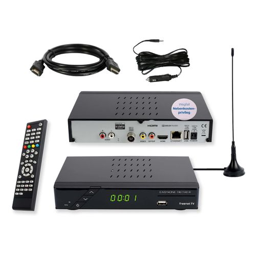 SET-ONE EasyOne 740 DVB-T2 Receiver, HDMI & 12V Kabel, Antenne
