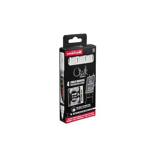 uni-ball Chalk PWE-5M Kreidemarker weiß 1,0 - 2,0 mm, 4 St.