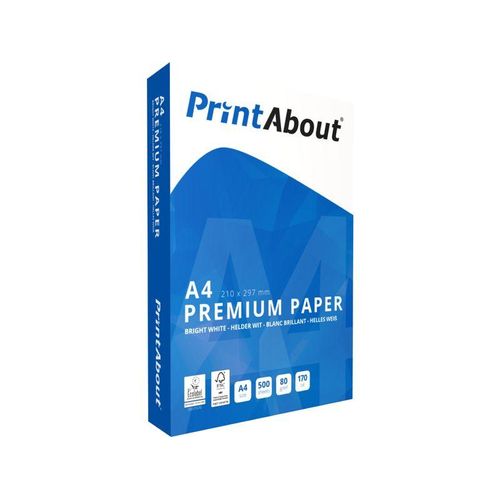 PrintAbout Premium A4-Papier 1 Packung (500 Blatt)