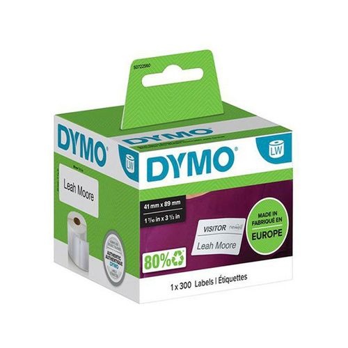 Dymo 11356 (S0722560) - (41 mm x 89 mm) - Schwarz auf weiß - Etikett