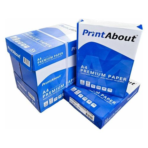 PrintAbout Premium A4-Papier 4 Kartons (10.000 Blatt)