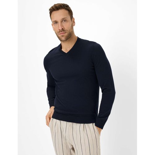 Brax Herren Strickpullover Style VICO navy, dunkelblau, Gr. S