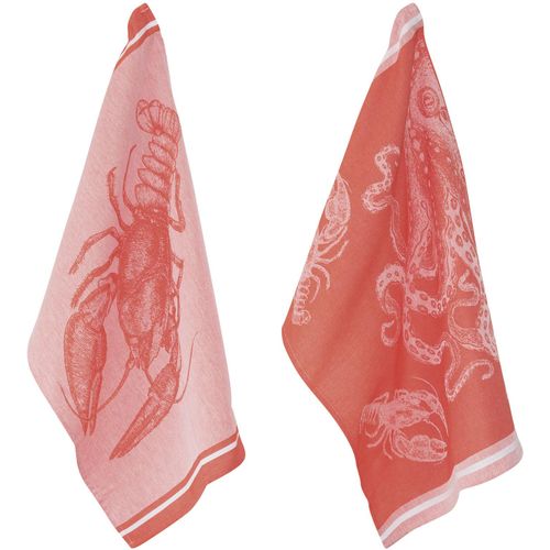 Geschirrtuch PAD "Sea", rot, H:1cm L:70cm T:50cm, 100% Baumwolle, Geschirrtücher