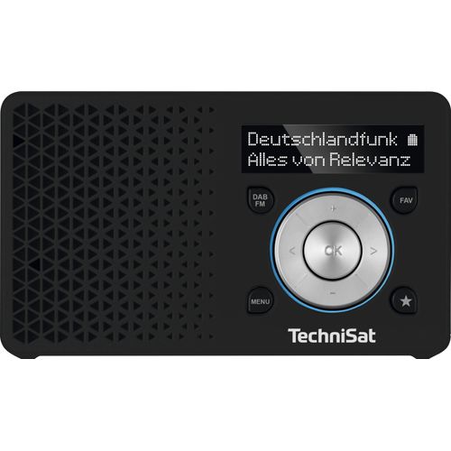 TECHNISAT UKW-Radio "DIGITRADIO 1", schwarz (schwarz, silber), B:15,5cm H:9,1cm T:3,1cm, Radios