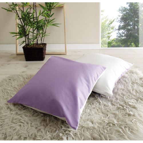 Dekokissen TICAA, lila (lila, weiß, gemustert), B:40cm H:15cm L:40cm, Baumwolle, Polyester, Dekokissen_Sitzkissen_Kissenhüllen