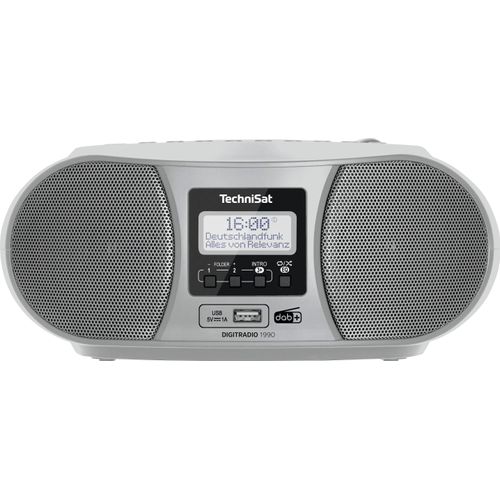 TECHNISAT Digitalradio (DAB+) "DIGITRADIO 1990", silber, B:27cm H:11,6cm T:21,2cm, Radios, CD-Player