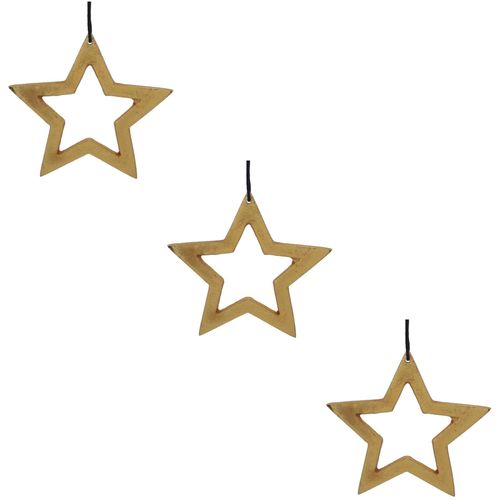 Dekostern CREATIV DECO, gold (goldfarben), B:16,00cm H:16,00cm T:0,50cm, Aluminium, Dekosterne, modernes Cut-Out-Design