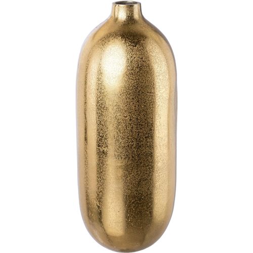 Dekovase CREATIV DECO, gold (goldfarben), H:41,00cm Ø:17,00cm, Aluminium, Vasen, in glänzender Optik, Höhe 41 cm