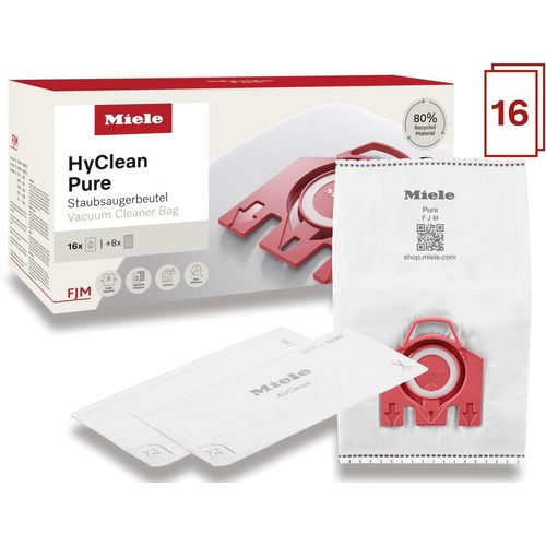 MIELE Staubsaugerbeutel "Miele Original Zubehör-XXL-Pack Staubsaugerbeutel FJM HyClean Pure 2.0", weiß, B:17,5cm H:17,8cm T:38,5cm, Staubbeutel