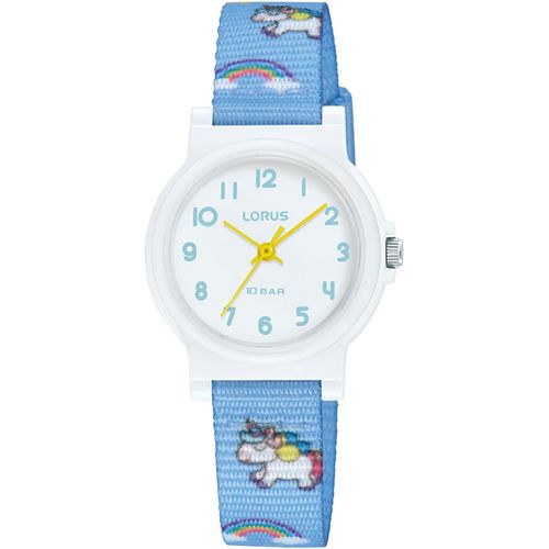 Quarzuhr LORUS, blau (bunt, weiß), Armbanduhren, Kinder, Armbanduhr, Kinderuhr, Mädchenuhr, Jungenuhr, Geschenkidee