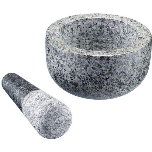 Mörser WESTMARK, grau (anthrazit), H:7cm Ø:13cm, Natur-Granit, Mörser, Natur-Granit