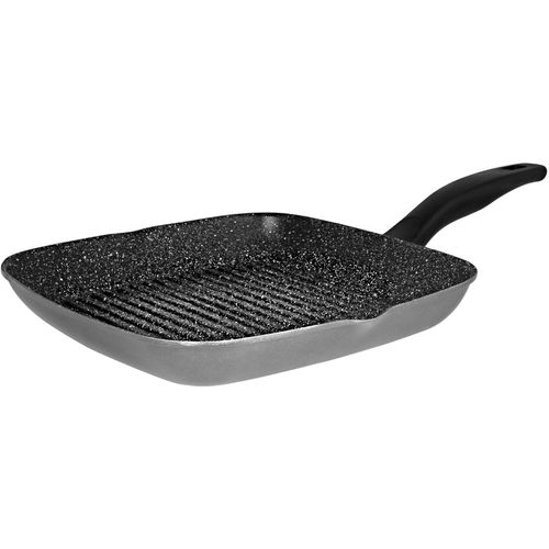 Grillpfanne STONELINE, schwarz, B:28cm H:4,0cm L:28cm Ø:28cm, Pfannen, Induktion