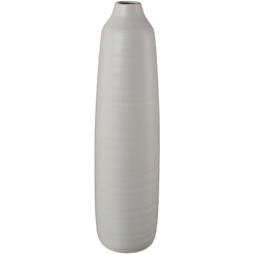 Bodenvase CREATIV DECO, grau, H:49,00cm Ø:12,50cm, Keramik, Vasen, besondere Oberflächenstruktur