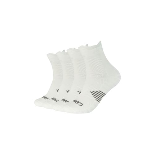 Kurzsocken CAMANO, Damen, Gr. 43-46, weiß, Materialmix, unifarben mit Farbeinsatz, Socken, Performance Socks, Fußgewölbe-Stütze, gepolsterte Sohle