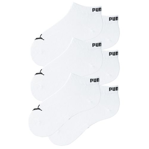 Kurzsocken PUMA, Damen, Gr. 39-42, weiß, Baumwollmischung, Polyamid, Baumwolle, Elasthan, unifarben, elastisch, Socken, mit Rippbündchen