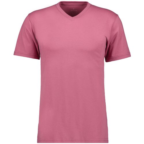 T-Shirt RAGMAN, Herren, Gr. 102, rosa (rosewein, 462), Baumwolle, casual, Rundhals, Kurzarm, Shirts