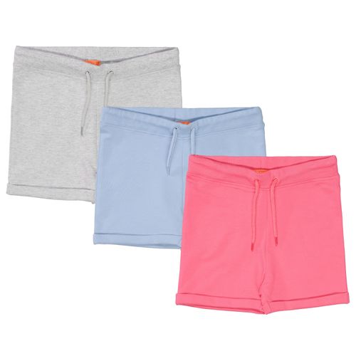 Sweatshorts STACCATO, Mädchen, Gr. 104/110, Normalgrößen, bunt, Oberstoff: 100% Baumwolle., unifarben, meliert, casual, bequem, Hosen, 3er-Pack