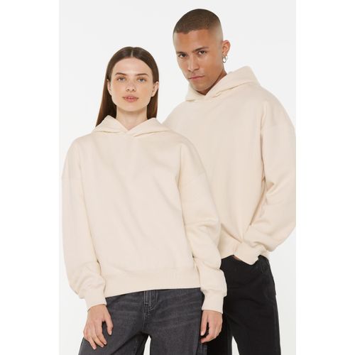 Kapuzensweatshirt HARLEM SOUL, Herren, Gr. XXXL, beige (ecru), Material: 65% Baumwolle, 35% Polyester, unifarben, casual, oversize, Rundhals, Langarm eingesetzt Rippbündchen, Sweatshirts, mit überschnittenen Schultern