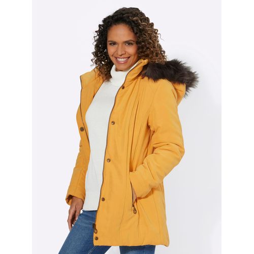 Langjacke CASUAL LOOKS, Damen, Gr. 23, gelb (ocker), 85% Polyester, 15% Polyamid, Langarm, Jacken