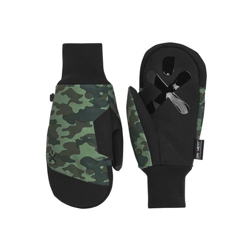 Fäustlinge BULA, Herren, Gr. S, grün, 100% Polyester, Handschuhe, mit tollem Military-Muster